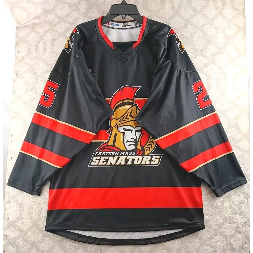 Eastern Mass Senators Hockey Jersey Mens Medium Black #25‎ Baglio